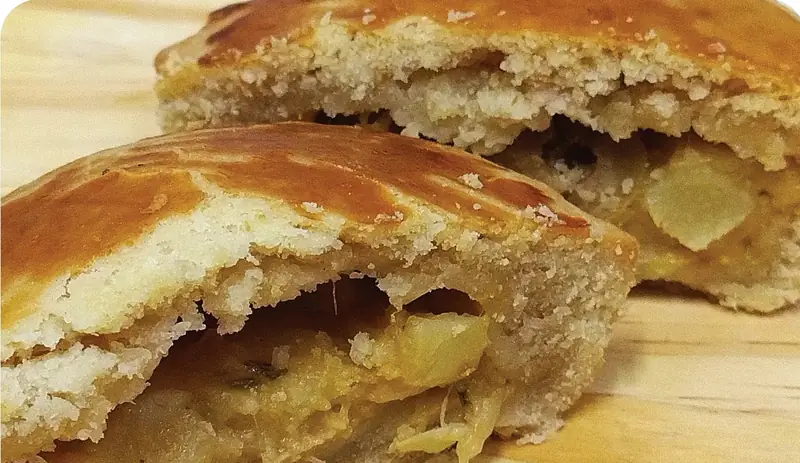 Tortinha de palmito aberta